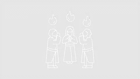 Pentecost white line animation Stock Footage 313974632