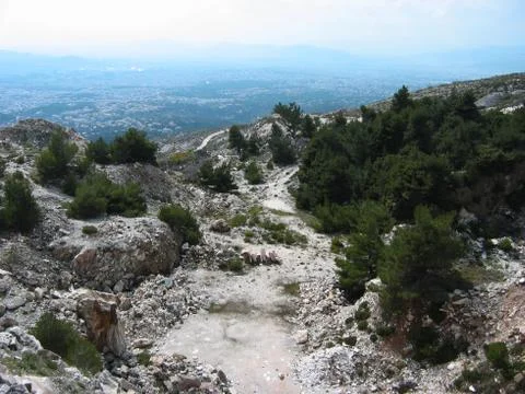 Penteli mountain Athens Greece Fotos Stock