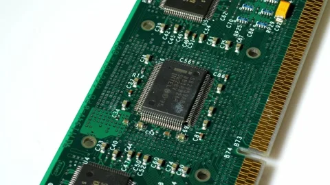Pentium III Processor: A Bare Microchip Video stock 302073124