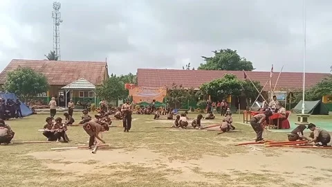 Peonering scout competition Stock Footage 302659919