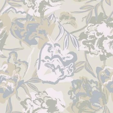 Peony Abstract Floral seamless pattern design Stock-Illustration