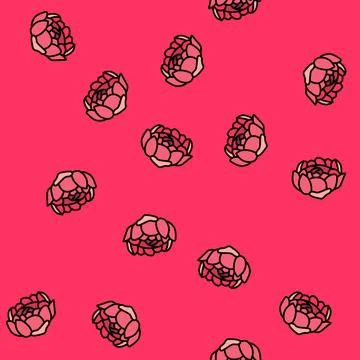 Peony blossom spring vector seamless pattern Stockillustratie