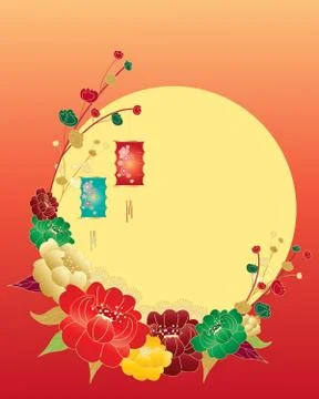 Peony design Stock Illustration