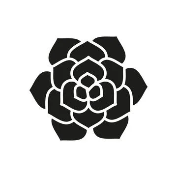 Peony flower icon features a soft and elegant design Stock Illustration