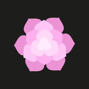 Peony flower icon features a soft and elegant design Stock Illustration
