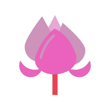 Peony Icon Image. Stock Illustration