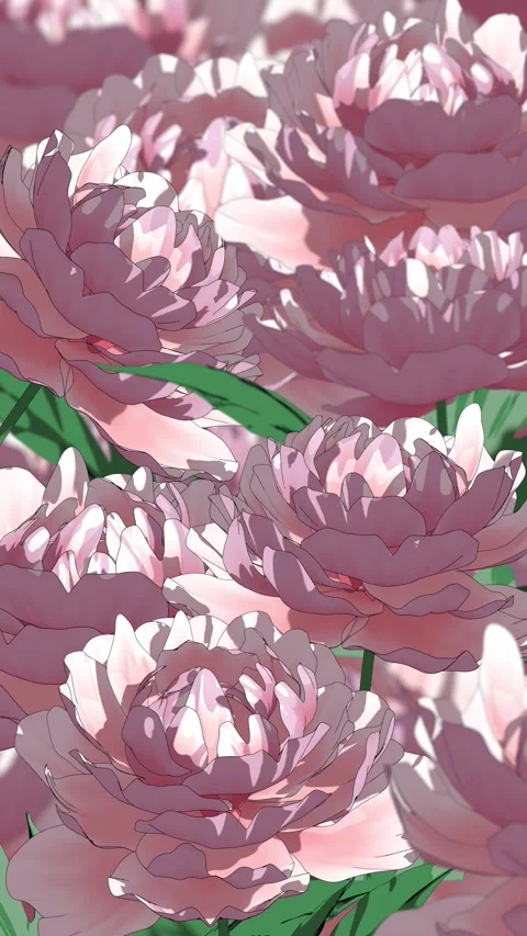 Peony loop background vertical 4k Vídeos de archivo 335020467