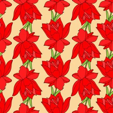Peony seamless pattern Illustrazione stock