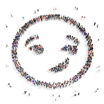 People 3d creative shape Stock Illustration