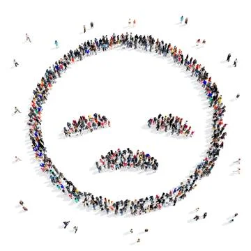 People 3d creative shape Stock Illustration