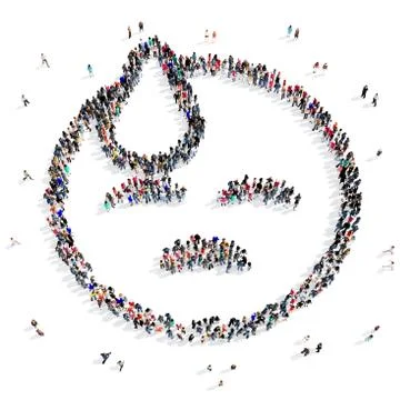 People 3d creative shape Stock Illustration