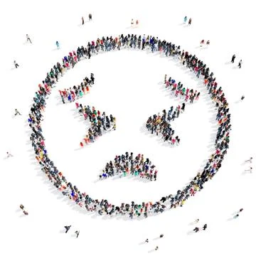 People 3d creative shape Stock Illustration