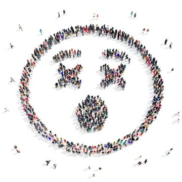 People 3d creative shape Stock Illustration