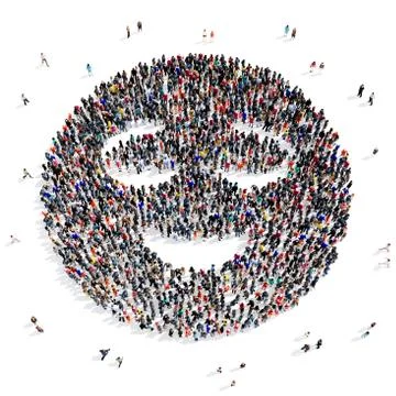 People 3d creative shape Stock Illustration