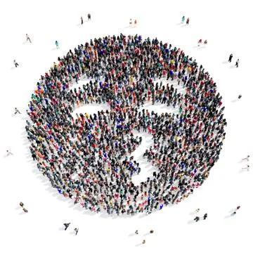 People 3d creative shape イラスト素材