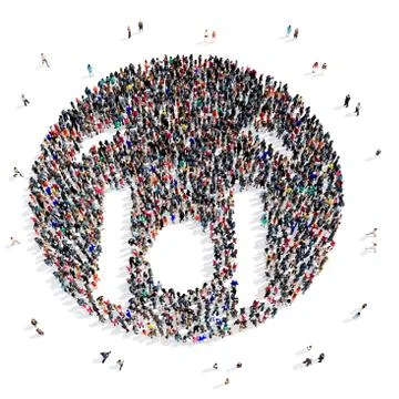 People 3d creative shape Stock Illustration