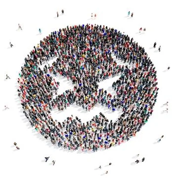 People 3d creative shape Stock Illustration