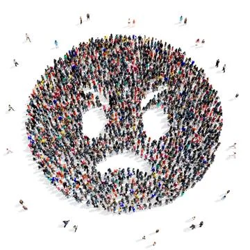 People 3d creative shape Stock Illustration