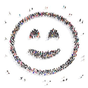 People 3d creative smile Stock Illustration