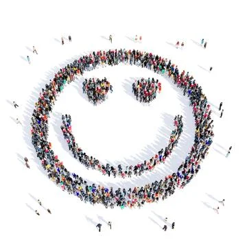 People 3d creative smiley Stock Illustration