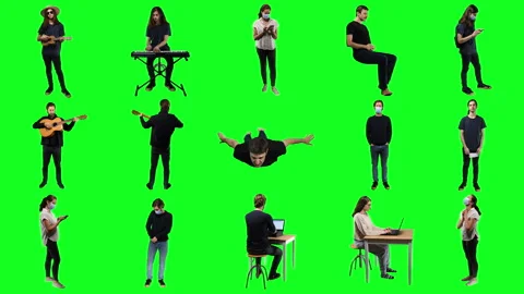 People Activities Green Screen Backgroun... | Stock Video | Pond5