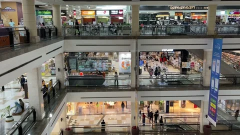 People Activities In The Mall Stock Footage 164284752