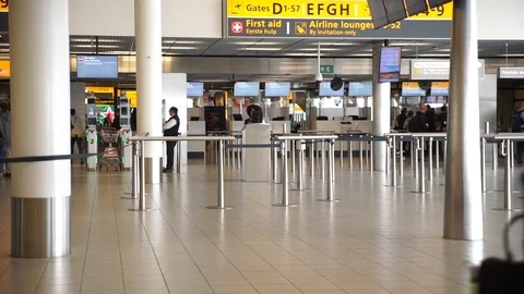 People at the airport heading for plane Video stock 87937285