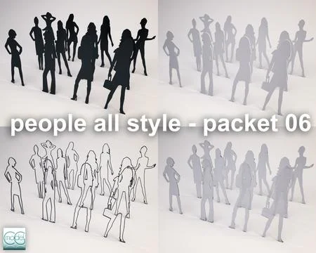 People all style - packet 06 3D Model