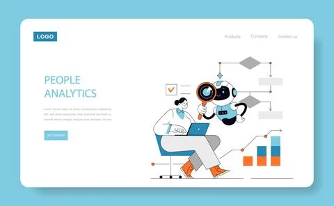 People Analytics concept HR Vector illustration Stock Illustration