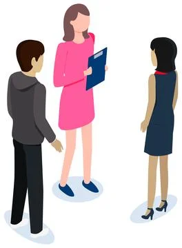 People analyzing financial data. Colleagues discuss at business meeting vector Illustrazione stock