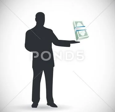 People and bills illustration design Stock Illustration