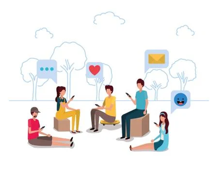 People and bubbles icon vector design 스톡 일러스트