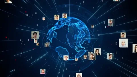 People and communication network concept. Social networking. Human resources. Stock Footage 162474571