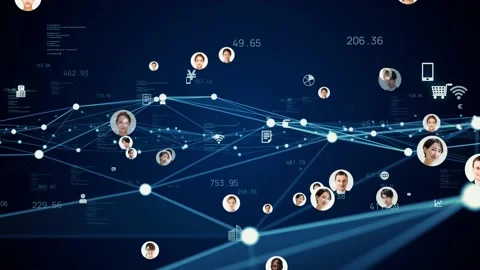 People and communication network concept. Social networking. Human resources. Stock Footage 162475369