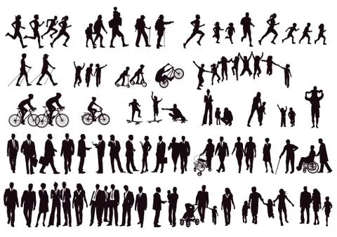 People and crowd Stock Illustration