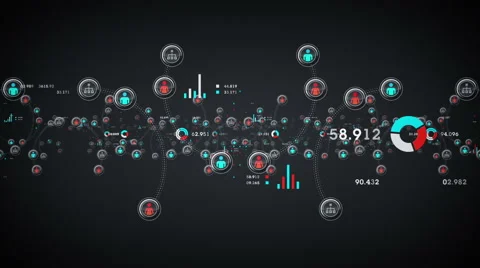 People And Data Silver Stock Footage 63442939