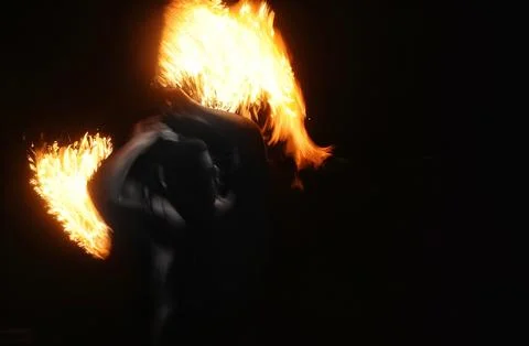 People and fire Stock Photos
