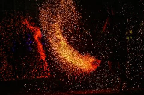 People and fire Stock Photos