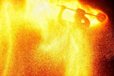 People and fire Stock Photos