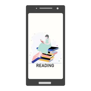 People and gadgets. Illustrazione stock
