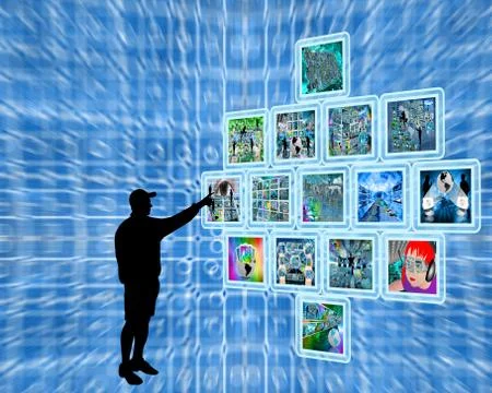 People and high technology Stock Illustration
