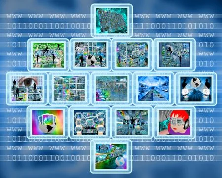 People and high technology Illustrazione stock
