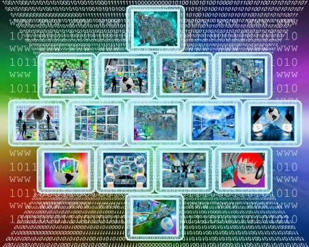 People and high technology Stock Illustration