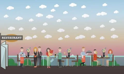 People and relations concept vector flat illustration Stock Illustration
