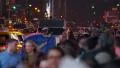 People and street traffic on Manhattan, NYC, night view 4k or 4k+ Resolution
