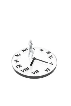 People and time Stock Illustration