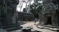 People in Angkor Thom temple complex in Cambodia HD Footage