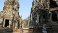 People at Angkor Thom temple complex in Siem Reap, Cambodia HD Footage