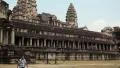 People in Angkor Wat temple in Cambodia HD Footage