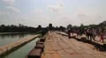 People in Angkor Wat temple in Cambodia HD Footage